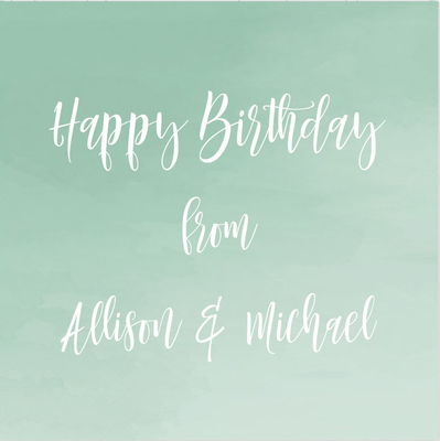 Green Ombre Square Gift Stickers